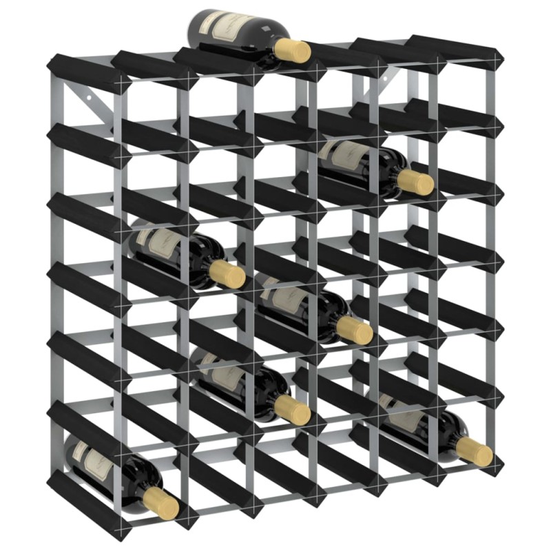 vidaXL Weinregal für 42 Flaschen Schwarz Massivholz Kiefer vidaXL Weinregal für 42 Flaschen Schwarz Massivholz Kiefer