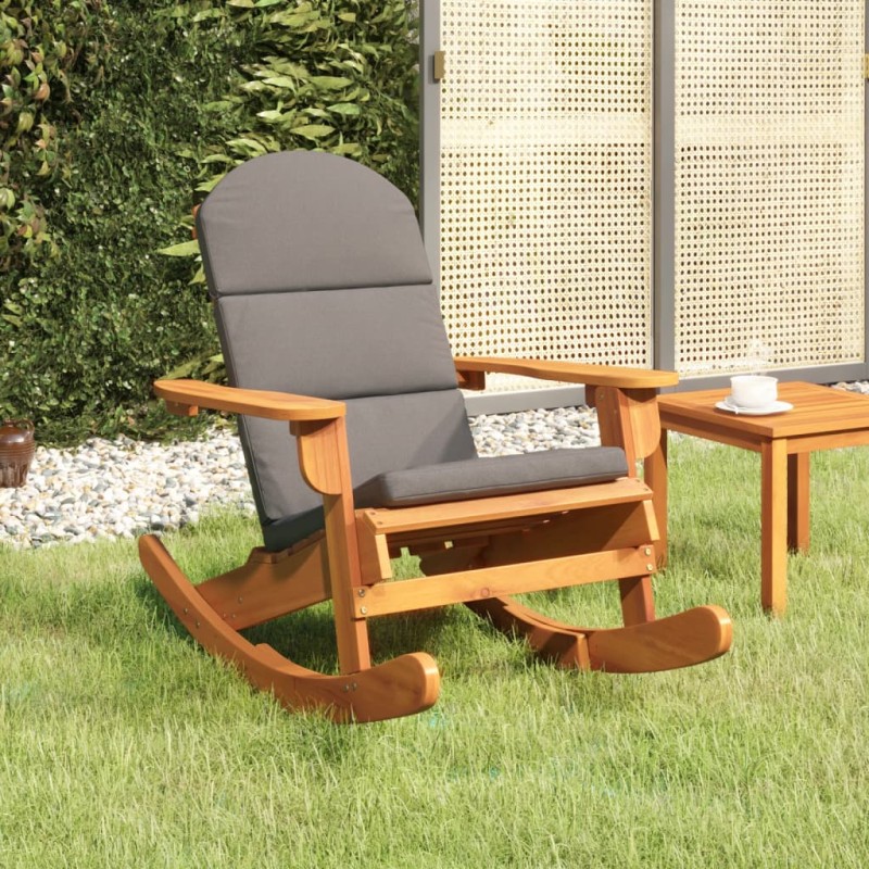 vidaXL Adirondack-Schaukelstuhl mit Kissen Massivholz Akazie vidaXL Adirondack-Schaukelstuhl mit Kissen Massivholz Akazie