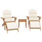 vidaXL 3-tlg. Garten-Lounge-Set Adirondack Massivholz Akazie vidaXL 3-tlg. Garten-Lounge-Set Adirondack Massivholz Akazie