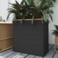 vidaXL Pflanzkübel Schwarz 80x40x80 cm Poly Rattan vidaXL Pflanzkübel Schwarz 80x40x80 cm Poly Rattan