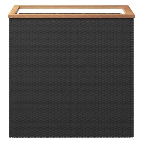 vidaXL Pflanzkübel Schwarz 80x40x80 cm Poly Rattan