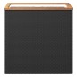 vidaXL Pflanzkübel Schwarz 80x40x80 cm Poly Rattan vidaXL Pflanzkübel Schwarz 80x40x80 cm Poly Rattan