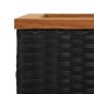 vidaXL Pflanzkübel Schwarz 80x40x80 cm Poly Rattan vidaXL Pflanzkübel Schwarz 80x40x80 cm Poly Rattan