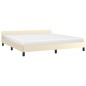 vidaXL Bettgestell mit Kopfteil Creme 180x200 cm Kunstleder vidaXL Bettgestell mit Kopfteil Creme 180x200 cm Kunstleder