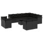 vidaXL 13-tlg. Garten-Sofagarnitur mit Kissen Schwarz Poly Rattan vidaXL 13-tlg. Garten-Sofagarnitur mit Kissen Schwarz Poly Rattan