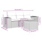 vidaXL 4-tlg. Garten-Sofagarnitur mit Kissen Grau Poly Rattan vidaXL 4-tlg. Garten-Sofagarnitur mit Kissen Grau Poly Rattan