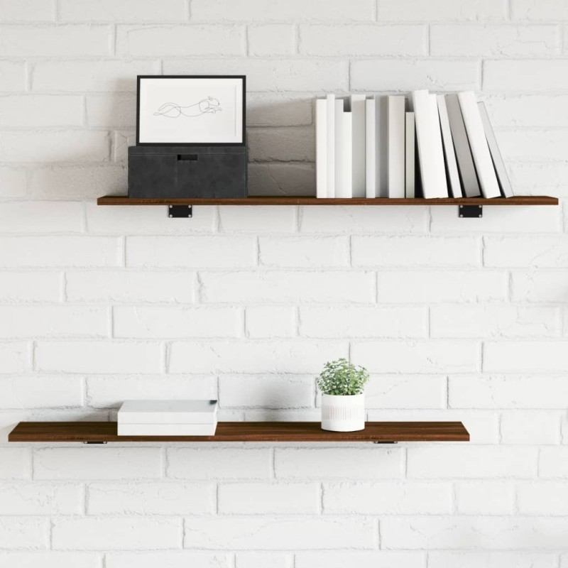 vidaXL Wandregale 4 Stk. Braun Eichen-Optik 100x20x1,5cm Holzwerkstoff vidaXL Wandregale 4 Stk. Braun Eichen-Optik 100x20x1,5cm Holzwerkstoff