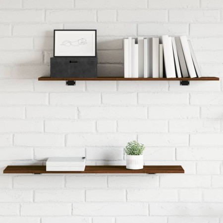 vidaXL Wandregale 4 Stk. Braun Eichen-Optik 100x20x1,5cm Holzwerkstoff