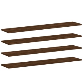 vidaXL Wandregale 4 Stk. Braun Eichen-Optik 100x20x1,5cm Holzwerkstoff