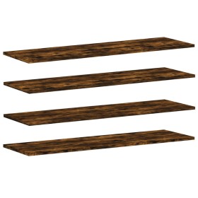 vidaXL Wandregale 4 Stk. Räuchereiche 100x30x1,5 cm Holzwerkstoff