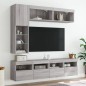 vidaXL 7-tlg. TV-Wohnwand mit LED-Leuchten Grau Sonoma vidaXL 7-tlg. TV-Wohnwand mit LED-Leuchten Grau Sonoma