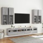 vidaXL 7-tlg. TV-Wohnwand mit LED-Leuchten Grau Sonoma vidaXL 7-tlg. TV-Wohnwand mit LED-Leuchten Grau Sonoma
