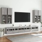 vidaXL 7-tlg. TV-Wohnwand mit LED-Leuchten Grau Sonoma vidaXL 7-tlg. TV-Wohnwand mit LED-Leuchten Grau Sonoma