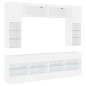 vidaXL 6-tlg. TV-Wohnwand mit LED-Leuchten Weiß vidaXL 6-tlg. TV-Wohnwand mit LED-Leuchten Weiß