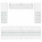 vidaXL 6-tlg. TV-Wohnwand mit LED-Leuchten Weiß vidaXL 6-tlg. TV-Wohnwand mit LED-Leuchten Weiß