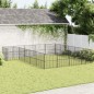 vidaXL Hundelaufstall 20-tlg. Schwarz Verzinkter Stahl vidaXL Hundelaufstall 20-tlg. Schwarz Verzinkter Stahl