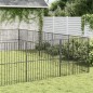 vidaXL Hundelaufstall 20-tlg. Schwarz Verzinkter Stahl vidaXL Hundelaufstall 20-tlg. Schwarz Verzinkter Stahl