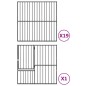 vidaXL Hundelaufstall 20-tlg. Schwarz Verzinkter Stahl vidaXL Hundelaufstall 20-tlg. Schwarz Verzinkter Stahl