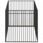 vidaXL Hundelaufstall 8-tlg. Schwarz Verzinkter Stahl vidaXL Hundelaufstall 8-tlg. Schwarz Verzinkter Stahl