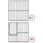 vidaXL Hundelaufstall 8-tlg. Schwarz Verzinkter Stahl vidaXL Hundelaufstall 8-tlg. Schwarz Verzinkter Stahl