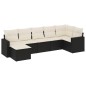 vidaXL 7-tlg. Garten-Sofagarnitur mit Kissen Schwarz Poly Rattan vidaXL 7-tlg. Garten-Sofagarnitur mit Kissen Schwarz Poly Rattan