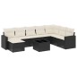 vidaXL 9-tlg. Garten-Sofagarnitur mit Kissen Schwarz Poly Rattan vidaXL 9-tlg. Garten-Sofagarnitur mit Kissen Schwarz Poly Rattan