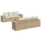 vidaXL 7-tlg. Garten-Sofagarnitur mit Kissen Beige Poly Rattan vidaXL 7-tlg. Garten-Sofagarnitur mit Kissen Beige Poly Rattan