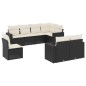 vidaXL 8-tlg. Garten-Sofagarnitur mit Kissen Schwarz Poly Rattan vidaXL 8-tlg. Garten-Sofagarnitur mit Kissen Schwarz Poly Rattan