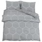 vidaXL Bettwäsche-Set Grau 200x200 cm Baumwolle vidaXL Bettwäsche-Set Grau 200x200 cm Baumwolle