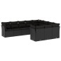 vidaXL 10-tlg. Garten-Sofagarnitur mit Kissen Schwarz Poly Rattan vidaXL 10-tlg. Garten-Sofagarnitur mit Kissen Schwarz Poly Rattan