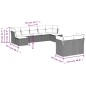 vidaXL 9-tlg. Garten-Sofagarnitur mit Kissen Grau Poly Rattan vidaXL 9-tlg. Garten-Sofagarnitur mit Kissen Grau Poly Rattan