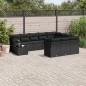 vidaXL 11-tlg. Garten-Sofagarnitur mit Kissen Schwarz Poly Rattan vidaXL 11-tlg. Garten-Sofagarnitur mit Kissen Schwarz Poly Rattan