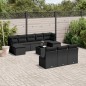 vidaXL 11-tlg. Garten-Sofagarnitur mit Kissen Schwarz Poly Rattan vidaXL 11-tlg. Garten-Sofagarnitur mit Kissen Schwarz Poly Rattan