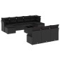 vidaXL 11-tlg. Garten-Sofagarnitur mit Kissen Schwarz Poly Rattan vidaXL 11-tlg. Garten-Sofagarnitur mit Kissen Schwarz Poly Rattan