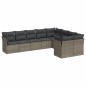 vidaXL 9-tlg. Garten-Sofagarnitur mit Kissen Grau Poly Rattan vidaXL 9-tlg. Garten-Sofagarnitur mit Kissen Grau Poly Rattan