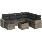 vidaXL 8-tlg. Garten-Sofagarnitur mit Kissen Grau Poly Rattan vidaXL 8-tlg. Garten-Sofagarnitur mit Kissen Grau Poly Rattan
