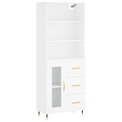 vidaXL Highboard Weiß 69,5x34x180 cm Holzwerkstoff