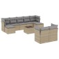 vidaXL 10-tlg. Garten-Sofagarnitur mit Kissen Beige Poly Rattan vidaXL 10-tlg. Garten-Sofagarnitur mit Kissen Beige Poly Rattan