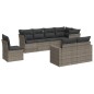 vidaXL 8-tlg. Garten-Sofagarnitur mit Kissen Grau Poly Rattan vidaXL 8-tlg. Garten-Sofagarnitur mit Kissen Grau Poly Rattan