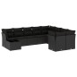 vidaXL 10-tlg. Garten-Sofagarnitur mit Kissen Schwarz Poly Rattan vidaXL 10-tlg. Garten-Sofagarnitur mit Kissen Schwarz Poly Rattan