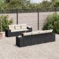 vidaXL 8-tlg. Garten-Sofagarnitur mit Kissen Schwarz Poly Rattan vidaXL 8-tlg. Garten-Sofagarnitur mit Kissen Schwarz Poly Rattan