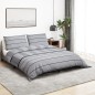vidaXL Bettwäsche-Set Grau 225x220 cm Baumwolle vidaXL Bettwäsche-Set Grau 225x220 cm Baumwolle