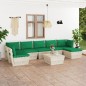 8-tlg. Garten-Sofagarnitur aus Paletten mit Kissen Fichtenholz 8-tlg. Garten-Sofagarnitur aus Paletten mit Kissen Fichtenholz