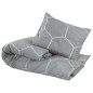 vidaXL Bettwäsche-Set Grau 140x200 cm Baumwolle vidaXL Bettwäsche-Set Grau 140x200 cm Baumwolle