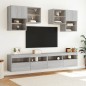 vidaXL 6-tlg. TV-Wohnwand mit LED-Leuchten Grau Sonoma vidaXL 6-tlg. TV-Wohnwand mit LED-Leuchten Grau Sonoma
