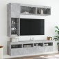 vidaXL 7-tlg. TV-Wohnwand mit LED-Leuchten Betongrau vidaXL 7-tlg. TV-Wohnwand mit LED-Leuchten Betongrau