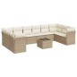 vidaXL 11-tlg. Garten-Sofagarnitur mit Kissen Beige Poly Rattan vidaXL 11-tlg. Garten-Sofagarnitur mit Kissen Beige Poly Rattan
