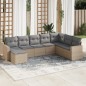 vidaXL 8-tlg. Garten-Sofagarnitur mit Kissen Beige Poly Rattan vidaXL 8-tlg. Garten-Sofagarnitur mit Kissen Beige Poly Rattan