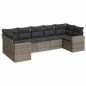 vidaXL 7-tlg. Garten-Sofagarnitur mit Kissen Grau Poly Rattan vidaXL 7-tlg. Garten-Sofagarnitur mit Kissen Grau Poly Rattan