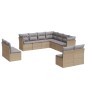 vidaXL 11-tlg. Garten-Sofagarnitur mit Kissen Beige Poly Rattan vidaXL 11-tlg. Garten-Sofagarnitur mit Kissen Beige Poly Rattan